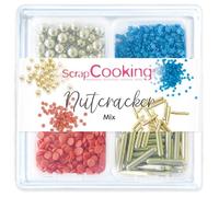ScrapCooking - Décors Sucrés « Nutcracker Mix » 45 g - Assortiment 4 Variétés : Casse-Noisette - Décorations Gâteaux, Cupcakes - Anniversaire Noël - 7529