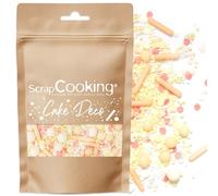 ScrapCooking - Décors Sucrés Rods Pêche 70g - Sprinkles Pâtisserie Jaunes, Orange & Roses Comestibles - Perles en Sucre - Décoration Desserts, Gâteaux, Biscuits, Cupcakes, Anniversaire - 7451