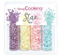 ScrapCooking - Décors Sucrés Star Mix 52g - Décorations Etoiles Pâtisserie, Desserts, Gâteaux, Biscuits, Cupcakes, Anniversaires