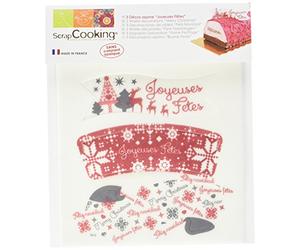 Scrapcooking Décos Azyme Joyeuses Fêtes - Lot de 5