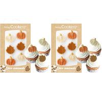 ScrapCooking - Décos en Pâte d’Amande « Automne » - Décorations Alimentaires pour Gâteaux & Pâtisseries - Feuilles & Citrouilles - Décos Comestible - 7607 (Lot de 2)