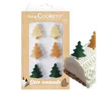 ScrapCooking - Décos en Pâte d’Amande « Sapins » - Décorations Alimentaires Noël pour Bûches & Gâteaux - Décos Comestible Pâtisseries - 7606