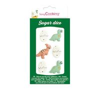 ScrapCooking Décoration en sucre Dinosaure – 6 pcs multicolore – Idéal pour gâteaux & cupcakes