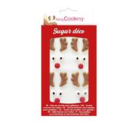 ScrapCooking - Décosucres Têtes de Rennes - Décorations Animaux pour Cupcakes de Noël, Bûches, Pâtisseries, Desserts, Gâteaux - Cake Design - 7038