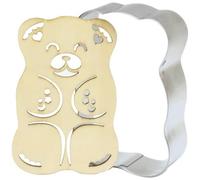ScrapCooking - Kit Découpoir & Embosseur Bois Ourson - Emporte-Pièce Nounours en Inox pour Biscuits en Relief - Moule Accessoire Pâtisserie Sablés - Animaux, Ours Mignon - 2102