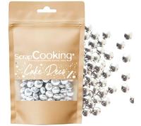 ScrapCooking - Dragées Chocolat Argentées 60 g - Décorations Alimentaires Pâtisserie - Décors Sucrés Comestibles - Perles Sprinkles - Desserts, Gâteaux, Bûches - Noël, Anniversaire - Argent - 7477