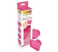 ScrapCooking - Moule à biscuits Je fais mes biscuits - Kit plastique/ABS rose