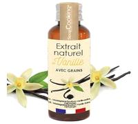 ScrapCooking - Extrait Naturel de Vanille avec Grains 40ml - Arôme Liquide pour Pâtisserie, Yaourts, Gâteaux, Biscuits, Entremets, Mousses, Glaces, Smoothies - Vanille de Madagascar - 4384