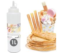ScrapCooking - Flacon Squeezer XXL 1L - Grande Bouteille pour Pâte à Crêpes, Gaufres, Sauces Chocolat Ketchup Moutarde Vinaigrette Glaçages - Plastique Alimentaire Flexible Cuisine - 5154