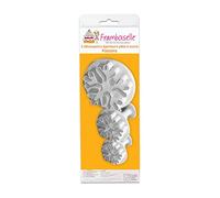 ScrapCooking Framboiselle FRA8805 Découpoirs Éjecteurs Pas 3 Flocons Plastique Blanc 21x9.5x7.5 cm