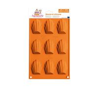ScrapCooking Framboiselle FRA8812 Moule pour 6 Madeleines Silicone Orange 32 x 17,5 x 1,7 cm
