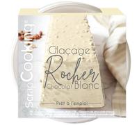 ScrapCooking - Glaçage Rocher Chocolat Blanc 400 g - Croquant Amandes-Noisettes - Facile & Pratique - Préparation pour Gâteau, Pâtisserie, Buche de Noël, Cake, Entremet - 4627