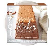 ScrapCooking - Glaçage Rocher Chocolat Lait 400 g - Croquant Amandes-Noisettes - Facile & Pratique - Préparation pour Gâteau, Pâtisserie, Buche de Noël, Cake, Entremet - 4626