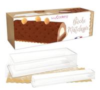 ScrapCooking - Kit Bûche de Noël Matelassée - Avec Moule & Insert - Accessoires Pâtisserie Dessert de Noël - Avec Recette Bûche 3 Chocolats - Fabriqué en France - 1924