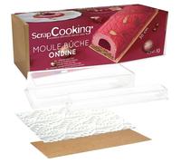 ScrapCooking - Kit Bûche de Noël Ondine - Avec Moule, Insert, Tapis Silicone & Support - Accessoires Pâtisserie Dessert de Noël - Avec Recette Bûche Framboises Noisettes - 1941