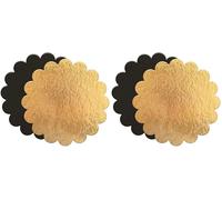 ScrapCooking - Kit de 5 Supports à Gâteaux Ronds Cannelés - Carton Réversible Doré & Noir - Disque Diamètre 24cm Fleur - Ustensile Pâtisserie Boulangerie - Fabriqués en France - 5196 (Lot de 2)