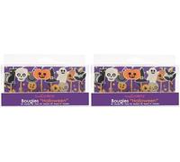 ScrapCooking - Kit de 8 Bougies Halloween - Décoration Bois Paraffine Gâteau - Citrouille Chat Fantôme - Accessoire Anniversaire Fête Enfant Cupcake Pâtisserie Cake Design - 5031 (Lot de 2)