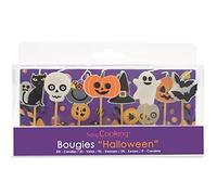 ScrapCooking - Kit de 8 Bougies Halloween - Décoration Bois Paraffine Gâteau - Citrouille Chat Fantôme - Accessoire Anniversaire Fête Enfant Cupcake Pâtisserie Cake Design - 5031