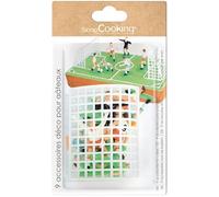 ScrapCooking - Kit Déco Gâteau Football - 9 Décorations Foot pour Gâteau, Pâtisserie, Dessert, Anniversaire, Enfant - Cake Design - 5013
