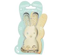 ScrapCooking - Kit Découpoir + Embosseur Bois Lapin - Emporte-Pièce en Inox pour Biscuits en Relief - Moule Accessoires Pâtisseries Pâques Sablés - 2099