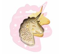 ScrapCooking - Kit Découpoir + Embosseur Bois Licorne - Emporte-Pièce en Inox pour Biscuits en Relief - Moule Accessoires Pâtisseries Sablés - 2094
