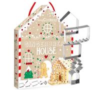 ScrapCooking - Kit Découpoirs Maison Pain d’Épices - 5 Emporte-pièces en INOX pour Gingerbread House - Moules Pâtisserie Noël Décoration - 3975