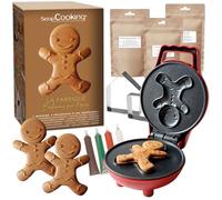 ScrapCooking - Kit Fabrique à Ginger - Avec Machine à Bonhommes de Noël, Découpoirs Inox & Stylos choco - 3815