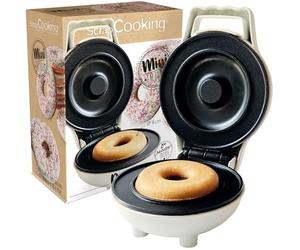 ScrapCooking - Mini Donut Factory - Mini Machine à Donut & Beignet - Plaque Chauffante Anti-Adhérente - Appareil à Donut - Idée Cadeau Pâtisserie Cuisine - Recette Incluse - 3882
