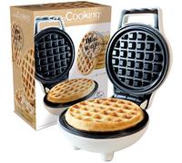 ScrapCooking - Mini Waffle Factory « Classic » - Mini Gaufrier Rond avec Plaque Chauffante Anti-Adhérente - Machine à Gaufres - Appareil Idée Cadeau Pâtisserie Cuisine - Recette Incluse - 3885
