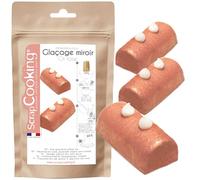 ScrapCooking - Mix Glaçage Miroir Or Rose 220g - Préparation Facile & Pratique - Ingrédient pour Pâtisseries, Desserts, Buches de Noël, Entremets, Mousses, Gâteaux - Cake Design - 4599