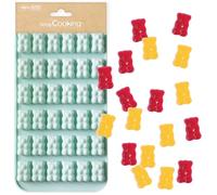 ScrapCooking - Moule à Bonbons Oursons - Moule Silicone Pâtisserie Nounours - Apte Four & Congélateur - Moule Pâtisserie Gâteau Enfant - Ustensile Souple - Vert d’Eau - 6733