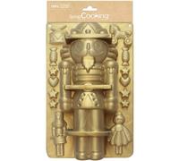 ScrapCooking - Moule en Silicone Casse-Noisette - Moule à Gâteau, Bûche & Biscuits de Noël - Ustensile Souple Pâtisserie - Apte Four & Congélateur - Bonhomme Nutcracker - Doré - 2999