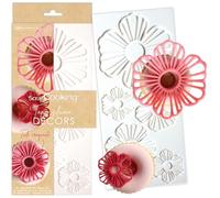 ScrapCooking - Moule pour Tuiles Croquantes « Fleurs » - Tapis Silicone en Relief pour Créer Décorations Gâteaux & Entremets - 28 x 13 cm - Décors Pâtisserie Pâques Floral - 1983