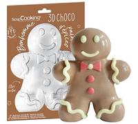 ScrapCooking - Moule Rigide Chocolat Bonhomme Pain d’Épices - Moule 3D Choco pour Créer des Bonhomme de Noël en Chocolat - Accessoire Pâtisserie Blister Qualité Professionnelle - Manalas - 6759