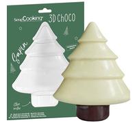 ScrapCooking - Moule Rigide Chocolat Sapin - Moule 3D Choco pour Créer des Sapins en Chocolat - Accessoire Pâtisserie Blister Qualité Professionnelle - Forêt Arbre Décoration - Sapin de Noël - 6760
