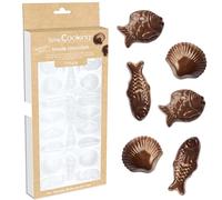 ScrapCooking - Moule Rigide Fritures en Chocolat - Moule Chocolats Friture Pâques 3D - Accessoire Pâtisserie de Qualité Professionnelle - Poissons Coquilllages - Transparent - 6750