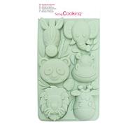 ScrapCooking Moule silicone Animaux de la Jungle 3166 Vert d'eau