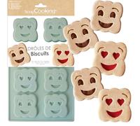 ScrapCooking - Moule Silicone « Drôles de Biscuits » - Pour Biscuits Rigolos - Goûter Maison - Apte Four & Congélateur - Pâtisserie Gâteau Enfant - Ustensile Souple - Avec Recette - 3186