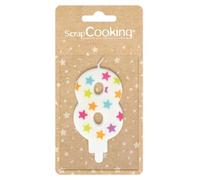Scrapcooking - Numéro 8 Bougie Paraffine Multicolore 15,5 x 8 x 1 cm