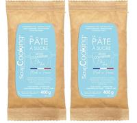 ScrapCooking - Pâte à sucre de couverture bleu clair 400g - 7633 (Lot de 2)