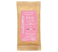 ScrapCooking - Pâte à Sucre de Couverture Rose 400 g - Sans Gluten, Sans Huile de Palme - Pour Gâteaux, Pâtisseries - Fabriquée en France - 7635