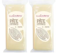 ScrapCooking - Pâte d’Amandes d’Origine Naturelle 200g - Pour Gâteaux, Pâtisseries, Desserts, Bûches - Noël, Pâques, Massepain Marzipan - Coloris Beige - 7165 (Lot de 2)