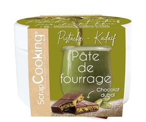 ScrapCooking - Pâte de Fourrage Pistache Kadaïf 200 g - Pour Tablettes Chocolat Dubai - Pour Fourrer Éclairs, Choux Gâteaux, Pâtisseries Orientales - Kadayif Pâtisserie - 4633