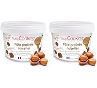 ScrapCooking - Pâte de Praliné Noisettes 200g - Ingrédient pour Pâtisseries, Gâteaux, Desserts, Macarons, Entremets, Cakes, Glaces, Paris Brest - Pot de Pralin Prêt à l’emploi - 4510 (Lot de 2)