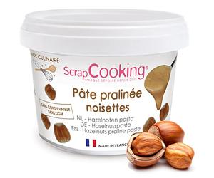ScrapCooking - Pâte de Praliné Noisettes 200g - Ingrédient pour Pâtisseries, Gâteaux, Desserts, Macarons, Entremets, Cakes, Glaces, Paris Brest - Pot de Pralin Prêt à l’emploi - 4510