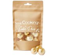ScrapCooking - Perles Dorées XXL 55 g - Décors Pâtisserie Alimentaires Comestibles - Boules Sprinkles Choco Lait & Or - Pour Desserts, Gâteaux, Bûches - Noël, Anniversaire - 7463