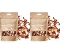 ScrapCooking - Perles en Chocolat Lait & Doré 50 g - Décors Pâtisserie Alimentaires Comestibles - Sprinkles Choco Lait & Or - Pour Desserts, Gâteaux, Bûches - Noël, Anniversaire - 7455 (Lot de 2)
