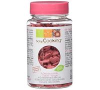 Scrapcooking Pot de Décors Sucrés Cœur Rouge 55 g - Lot de 4