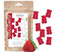 ScrapCooking - Préparation Bonbons Fraise 100 g - Préparation Sucrée pour Réaliser Bonbon Maison - Mix pour Bonbons Oursons & Gummies - Anniversaire, Enfants - Coloris Rouge - 8542