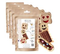 ScrapCooking - Préparation pour Biscuits Goûter Maison 280 g - Mix pour Créer des Biscuits Rigolos, School - Idéal Goûter - Pâtisserie Enfant - Fabriqué en France - 8518 (Lot de 4)